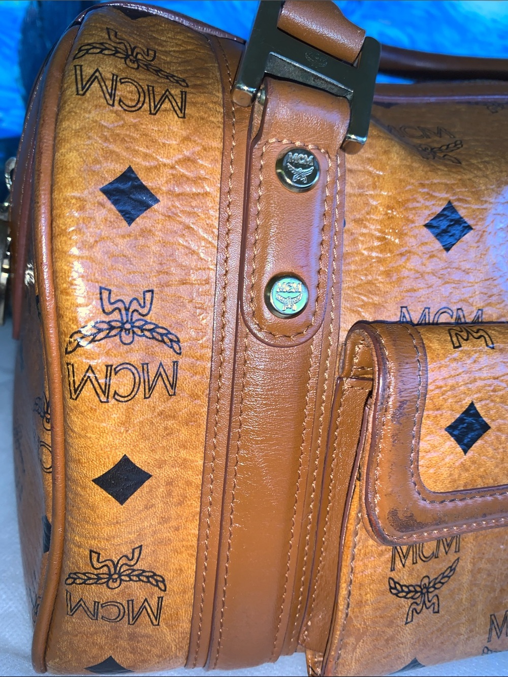 MCM Cognac Boston. with Charm - Picture 8 of 16